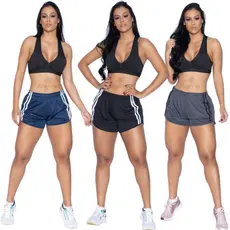 Short Feminino Fitness Bermuda pra Treino em Academia Caminhada Corrida e Fut Volei