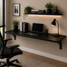 Mesa Suspensa 1,20m Mdf Home Office Escrivaninha Computador Quarto Escritorio Moderna