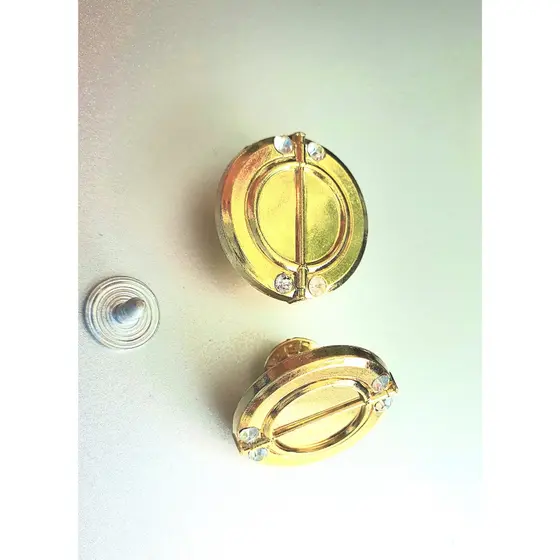 20 Pcs Botao 20 ABS Calca Jeans Dourado com Pedras
