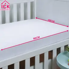 Capa Protetor de Colchão Impermeável Para Mini Berço 0,90 x 0,40cm Lençol C/Elástico Anti Vazamento Anti Ácaro Cama Bebê