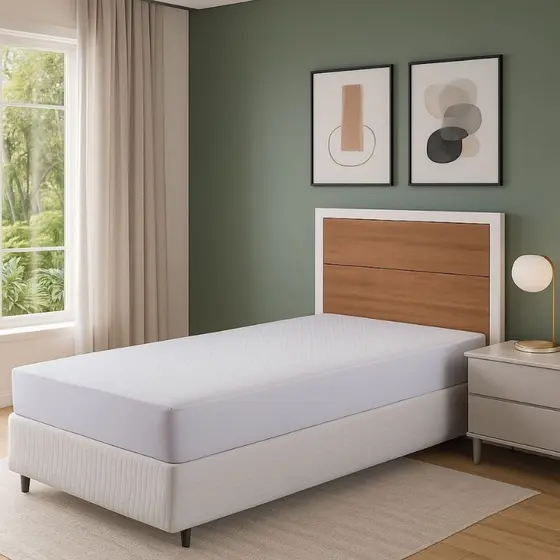 Capa Protetora Impermeável Quarto Colchão Solteiro Resistente e Matelado Com Elástico