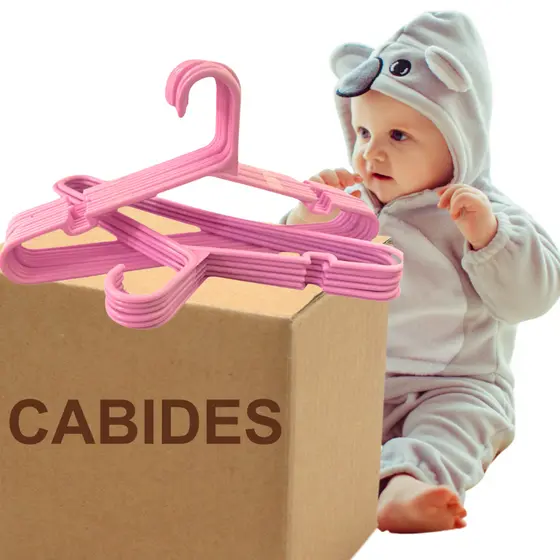 Kit  Cabides Infantis Rosa de Plástico Resistente para Bebê