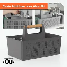 Cesto Organizador Multiuso com Alça Flow OMW100 - Ou