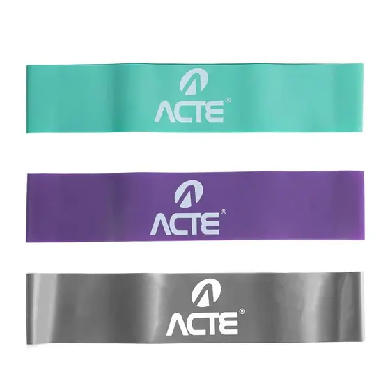 Mini Band Forte Profissional Kit 3 Acte Resistente Faixa Leve Médio Forte