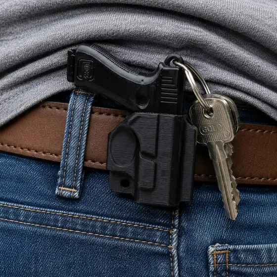 Chaveiro Estiloso Estilo Pistola Com Coldre Funcional Para Chaves Pratico E Seguro