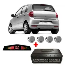 Sensor Estacionamento Ré 4 Sensores Display Prata Universal
