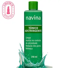 Tônico Adstringente Navina 310ml Limpeza Facial 4 em 1 para Controle da Oleosidade e Skincare