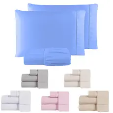 Jogo de Lençol 100% algodão 200 fios Ponto Palito casal queen king Solteiro 03 Peças para cama box