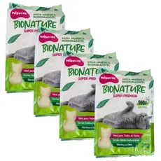 Areia De Mandioca Para Gatos Wisecat 2kg Kit 4Un