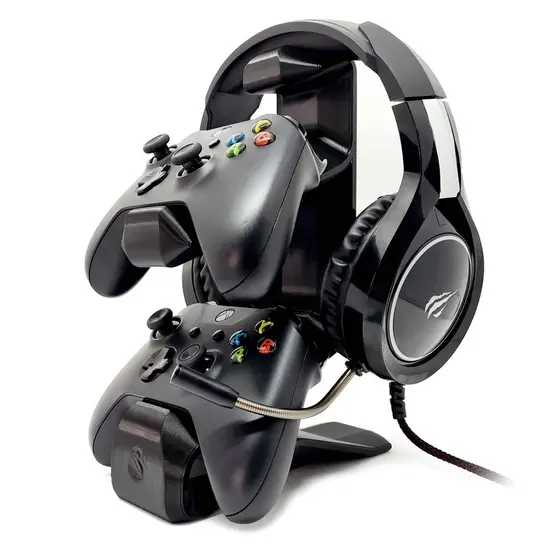 Suporte 2 Controles Headset Headphone Mesa Gamer Xbox One S X