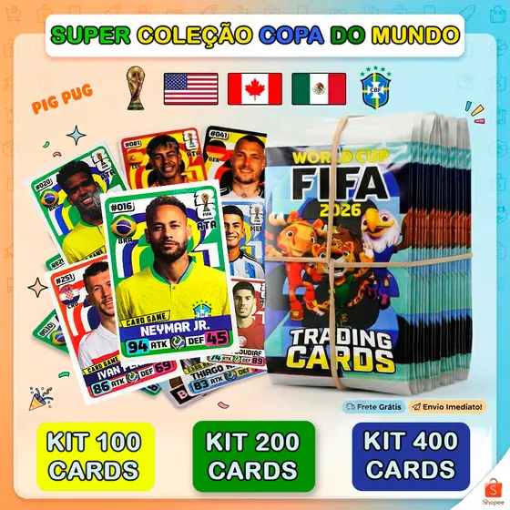 KIT CARDS COPA DO MUNDO 2026 (CARTINHAS PARA COLECIONAR)