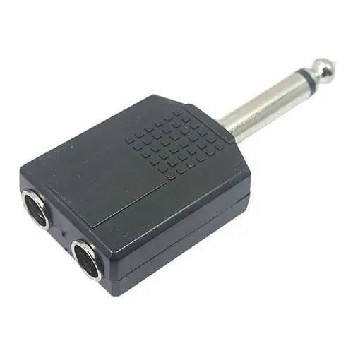 Duplicador Adaptador P10 Mono Mesa Fone Microfone