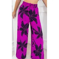 Calça pantalona estampada / moda blogueira/ calça larga estampada