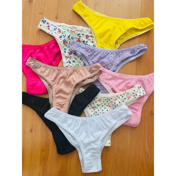 Kit 5 unidades calcinhas juvenil feminina algodão , tanga confortável