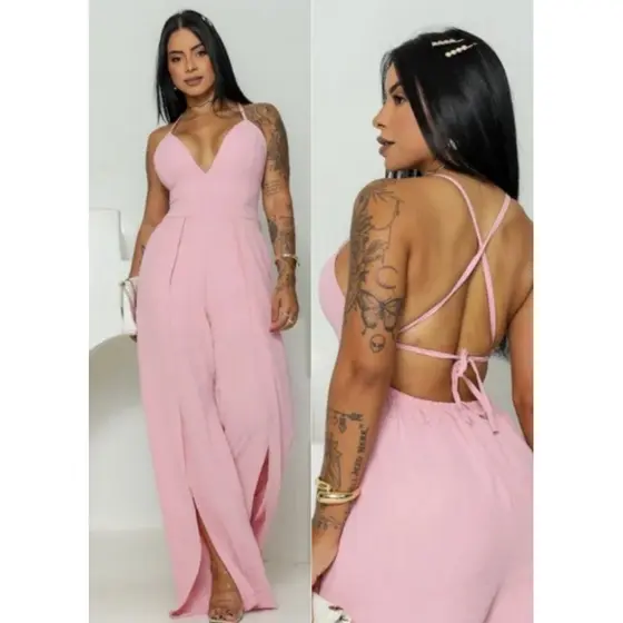 Macacão Feminino Premium Pantalona Elegante para Festas e Eventos