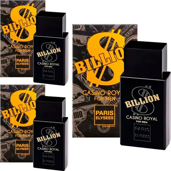 Kit Com 3 Perfumes Paris Elysees Billion Casino Royal 100ml