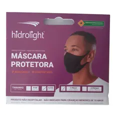 MÁSCARA DE PROTEÇÃO CONFORTÁVEL E ANATÔMICA EM TECIDO LAVÁVEL HIDROLIGHT ( 5 Peças)