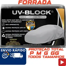 Capa Pra Cobrir Carro Automotiva 100% impermeável Anti-Uv Protege Sol Chuva Poeira P M G