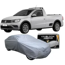 Capa Cobrir Carro Volkswagen Saveiro Lona Impermeável Proteção Sol e Chuva UV BLOCK