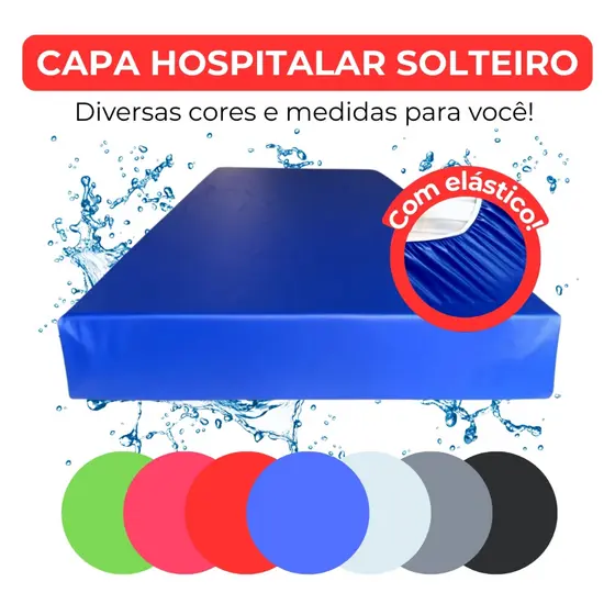Capa Colchão Solteiro Impermeável Hospitalar Protetor de Colchão Segura Xixi Capa Anti Alérgica