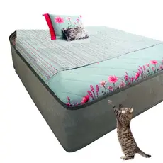 Saia Cama Box Solteiro Protetor E Arranhador De Gatos