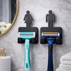 Suporte para Barbeador Adesivo de Parede Porta Gilete Banheiro Sem Furar com Personagem
