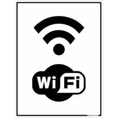 Placa Wi-fi Wifi Wi Fi 15x20cm Alumínio