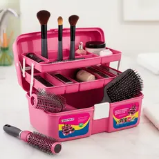 Maleta Multiuso Manicure Esmalte Maquiagem Rosa ArqPlast Organizadora