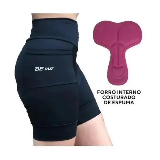 Bermuda Ciclismo Feminina Be Fast Eco Short Ciclista bicicleta mulher com forro espuma