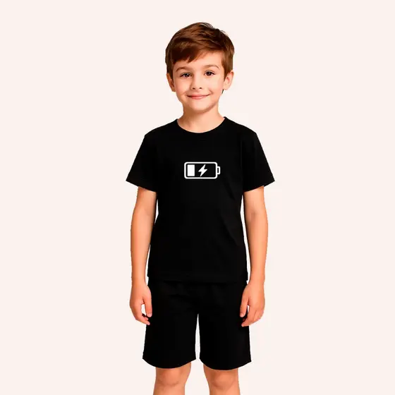 Conjunto Pijama Infantil Masculino 100% Algodão – Pijama Curto de Verão Menino