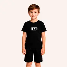 Conjunto Pijama Infantil Masculino 100% Algodão – Pijama Curto de Verão Menino