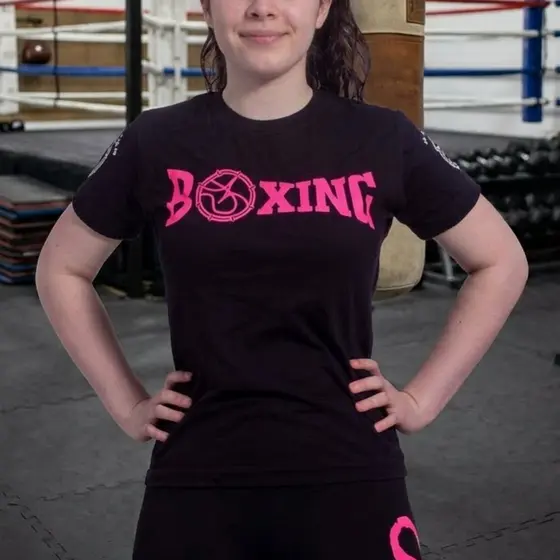 Camisa Feminina "Baby Look" Boxe