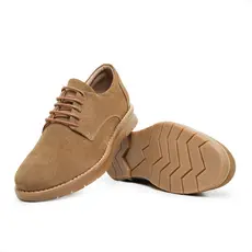 Sapato Derby Casual em Couro Camurça Legítimo