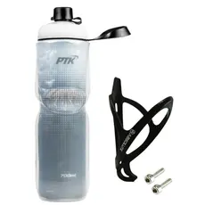Garrafinha termica Caramanhola Squeeze 700ml para bike + Suporte Absolute com Parafusos