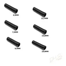 Kit 06mt Espaguete Corrugado Conduite Automotivo 6 Medidas