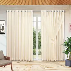 Cortina 6,00 x 2,70 para varão microfibra com voil Grande Para janela de Sala Quarto apartamento