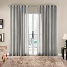 cortina gaze Linho Voil Rustico 6 metros corta varão simples Para janela de Sala Quarto apartamento