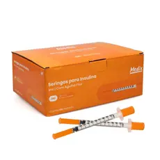 Seringa Insulina Botox 1ml 12,7x033mm Agulha Fixa C/100 Und - MEDIX