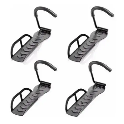 KIT 4 SUPORTES DE PAREDE VERTICAL COM GANCHO PARA PENDURAR BICICLETA