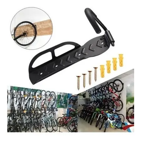 SUPORTE DE PAREDE VERTICAL PARA BICICLETA BICICLETÁRIO ESTACIONAMENTO