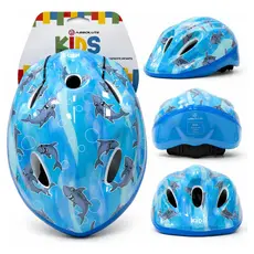CAPACETE INFANTIL ABSOLUTE KIDS SHAKE TUBARÃO AZUL