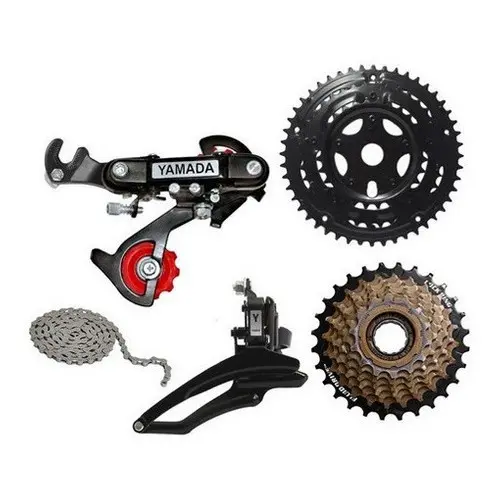 KIT RELAÇÃO 21 MARCHAS YAMADA PARA BICICLETA COM CÂMBIOS E COROA