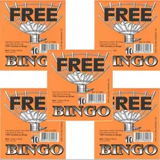 Kit C/ 5 Blocos Cartela De Jogo Bingo Jornal 100fls 11x10cm