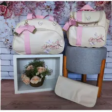 kit bolsas de bebê de maternidade redonda  ramos com borboletas