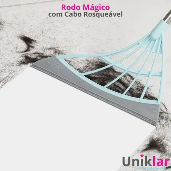 Rodo Mágico Multifuncional Ajustável De Silicone Para Limpeza Vidros E Piso