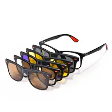 Oculos Clipon 6 em 1 Armaçao Masculina Magnético Imã Polarizado 2217