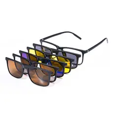 Clipon Armacao de Oculos Para Grau Solar 6 em 1 Lente Polarizado 2298