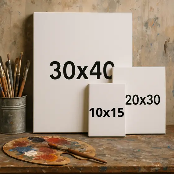 Conjunto Telas de Pintura 10x15 / 20x30 / 30x40cm  Adulto Infantil Escolar Faculdade Resistente