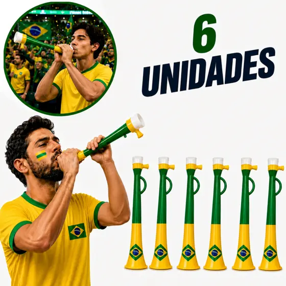 Corneta Vuvuzelas Grande Torcedor Comemoração Copa do Mundo Brasil Atacado