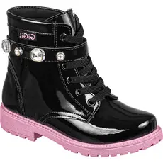 Bota Montaria GiGiL Teen Infantil Coturno Sola Colorida Rosa Menina Cano Curto Tira Strass Confortável Moda Atual